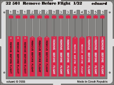 Eduard 32501 1/32 Aircraft- Remove Before Flight Tags (Painted)