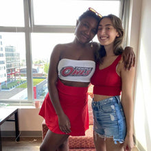 Load image into Gallery viewer, Temple Owls White Bandeau Top