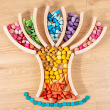 Load image into Gallery viewer, **Pre-order (Ships in 2-3 Weeks)**42-Piece Combination Set – 12 Large &amp; 30 Mini Curved Natural Wooden Building Blocks