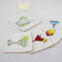 Load image into Gallery viewer, Beaded Drink Coaster, Set of 5 Coasters