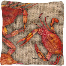 Load image into Gallery viewer, Crab Decorative   Canvas Fabric Pillow