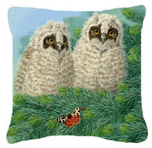 Load image into Gallery viewer, Owlets and Butterfly by Sarah Adams Canvas Decorative Pillow ASAD0724PW1414