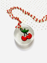 Load image into Gallery viewer, Retro Cherry Beaded Necklace by Rosie Rose Parker