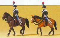 Load image into Gallery viewer, Preiser 79151 N Scale Police -- Guards on Horseback, Italian pkg(2)