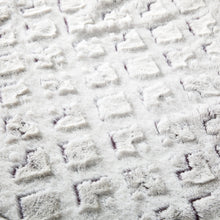 Load image into Gallery viewer, DaDa Bedding Luxury Dreamy Milky White &amp; Purple Sherpa Backside Faux Fur Throw Blanket (M3395)