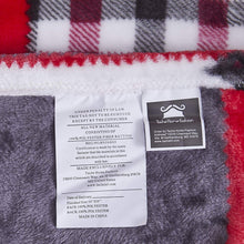 Load image into Gallery viewer, Tache Holiday Red Farmhouse Plaid Patchwork Flannel Throw Blanket (4025)