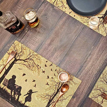 Load image into Gallery viewer, DaDalogy Autumn Birds Family Gathering Woven Tapestry Dining Table Runner (18198)
