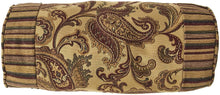 Load image into Gallery viewer, Tache Chenille Elegant Paisley Striped Brown Burgundy Exotic Blooms Comforter Set With Zipper Cover (BM14224)