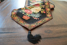Load image into Gallery viewer, Tache Country Rustic Floral Midnight Awakening Table Runner (3089BL)