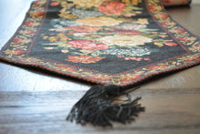Load image into Gallery viewer, Tache Country Rustic Floral Midnight Awakening Table Runner (3089BL)