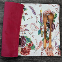Load image into Gallery viewer, DaDa Bedding Set of 4-Pieces Sweet Love Notes Pink Floral Tapestry Dining Table Placemats 13” x 19”