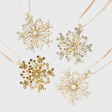 Load image into Gallery viewer, Sparkle snowflake hanging ornament boxed set