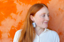 Load image into Gallery viewer, Blue Marble Zodiac Earrings