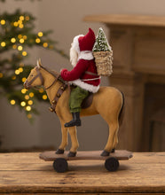 Load image into Gallery viewer, Santa Riding Horse Pull Toy by Bethany Lowe