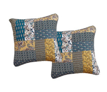 Load image into Gallery viewer, DaDalogy Bedding Set of 2 Honey Cove Floral Patchwork Throw Pillow Covers, 18" x 18" (JHW957)