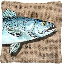 Load image into Gallery viewer, Speckled Trout Decorative Canvas Fabric Pillow