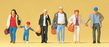 Load image into Gallery viewer, Preiser 10516 HO Scale Pedestrians -- Walking Travelers #1 pkg(6)