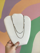 Load image into Gallery viewer, Layered Rope and Herringbone Titanium Necklace