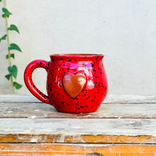 Load image into Gallery viewer, Calliope Heart Mug - Ladybug Red
