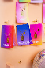 Load image into Gallery viewer, Engraved Zodiac Sign Necklace