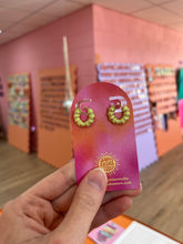 Load image into Gallery viewer, Spring colorful hoop earrings
