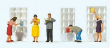 Load image into Gallery viewer, Preiser 10675 HO Scale At the Bookstore -- pkg(5) (Shelves Sold Separately)