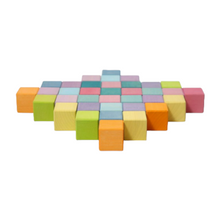 Load image into Gallery viewer, **Pre-order (Ships in 2-3 Weeks)**36 Pcs STAINED Rainbow Mosaic Building Blocks in Pastel/Macaron Colors