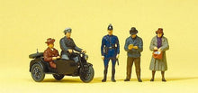Load image into Gallery viewer, Preiser 10565 HO Scale Pedestrians -- Pedestrians, Passengers &amp; Motorcycle