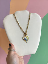 Load image into Gallery viewer, Enamel Coated Heart Charm Necklace