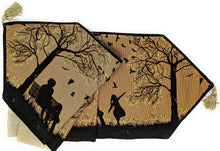 Load image into Gallery viewer, DaDalogy Autumn Birds Family Gathering Woven Tapestry Dining Table Runner (18198)