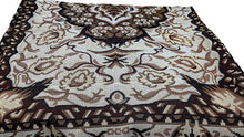 Load image into Gallery viewer, DaDa Bedding Elegant Tapestry Throw Blanket, Golden Persian Style Rug Ornate Floral - 50” x 60” (7175)