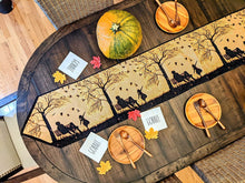 Load image into Gallery viewer, DaDalogy Autumn Birds Family Gathering Woven Tapestry Dining Table Runner (18198)