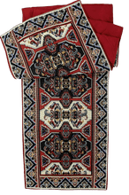 Load image into Gallery viewer, DaDalogy Elegant Majestic Kilim Red Persian Rug Ornate Floral Woven Tapestry Table Runner (18195)