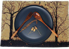 Load image into Gallery viewer, DaDalogy Bedding Set of 4 Pieces Autumn Birds Blessing Tapestry Dining Placemats 13” x 19” (Thanksgiving)
