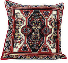 Load image into Gallery viewer, DaDalogy Elegant Majestic Kilim Red Rug Ornate Tapestry Throw Pillow Covers 16" x 16" (18195)
