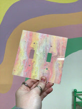 Load image into Gallery viewer, Pink Yellow and White Marble Outlet Cover