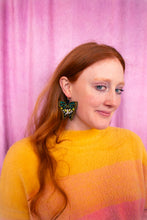 Load image into Gallery viewer, Beaded Butterfly Statement Earrings