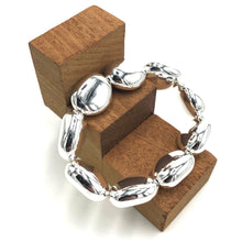 Load image into Gallery viewer, Silver Pebbles Stretch Bracelet