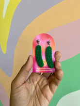 Load image into Gallery viewer, Painted Pickle Earrings