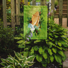 Load image into Gallery viewer, Praying Hangs with Holly Leaves Garden Flag – Decorative Outdoor Yard Flag AAH5985GF