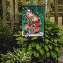 Load image into Gallery viewer, Hippo Family Caroling Garden Flag – Decorative Outdoor Yard Flag AAH7195GF