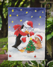 Load image into Gallery viewer, Penguin and Robin with Christmas Tree Garden Flag – Decorative Outdoor Yard Flag AAH7203GF