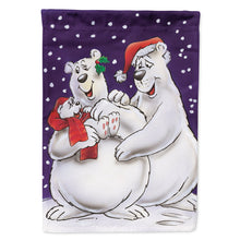 Load image into Gallery viewer, Holiday Polar Bears Flag Canvas House Size AAH7269CHF