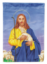 Load image into Gallery viewer, Jesus The Good Shepherd holding a lamb Flag Canvas House Size AAH8215CHF