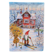 Load image into Gallery viewer, Christmas Gnome Skiing Flag Canvas House Size ACG0034CHF