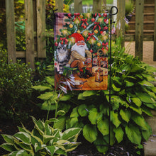 Load image into Gallery viewer, Christmas Gnome by the Tree Garden Flag – Decorative Outdoor Yard Flag ACG0134GF