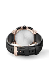 Load image into Gallery viewer, AM139CB - AMBASSADOR ROSE GOLD / BLACK / CROC STYLE BAND