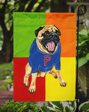 Load image into Gallery viewer, Go Team Varsity Pug Garden Flag - Outdoor Decorative Yard Flag AMB1068GF