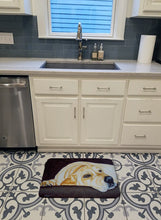 Load image into Gallery viewer, Naptime Yellow Labrador Machine Washable Memory Foam Mat AMB1072RUG