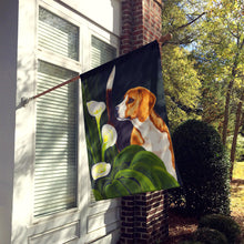 Load image into Gallery viewer, Beagle Lillies Flag Canvas House Size AMB1077CHF